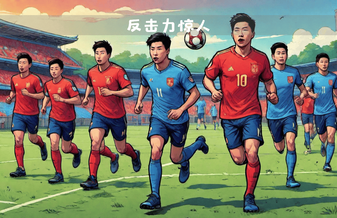 比赛上半场结束时对手领先一步，球队力求反击